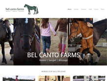 Tablet Screenshot of belcantofarms.com